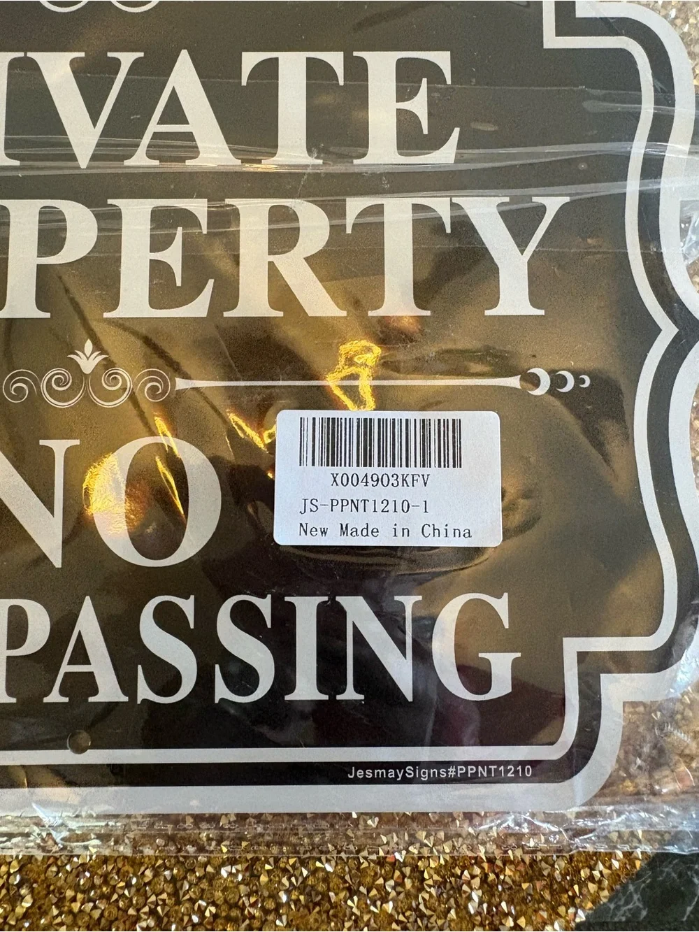 Private Property NWT Metal No Trespassing Sign - Metal Hardware ready to hang!